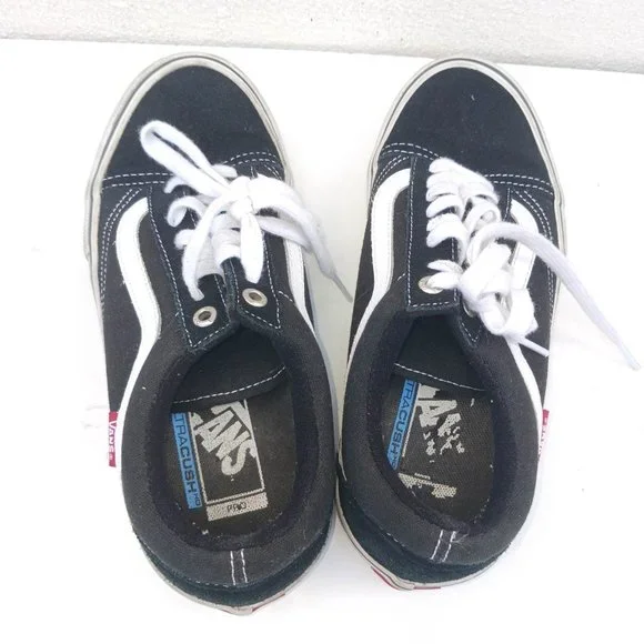 Vans Men's Size 7 Black White Skater Board Shoes - Picture 5 of 9